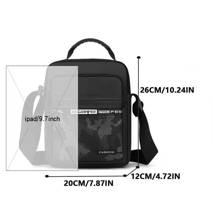 Sac à bandoulière en nylon pour loisirs et bureau