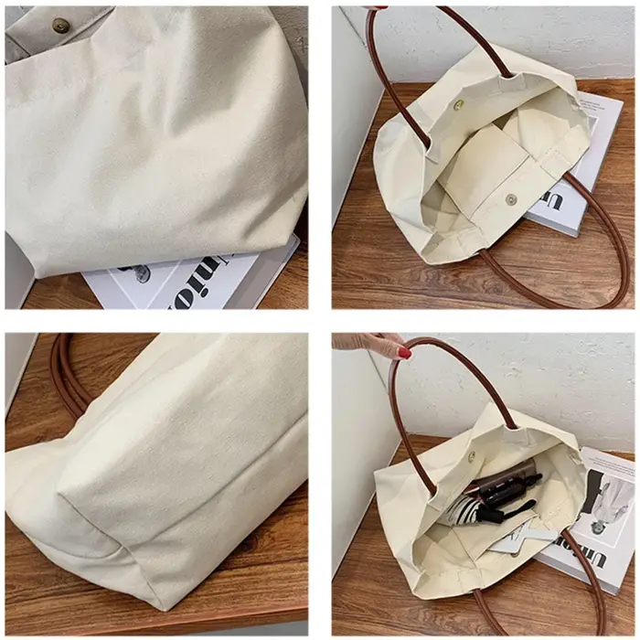 Sac fourre-tout en toile personnalisé avec nom et logo