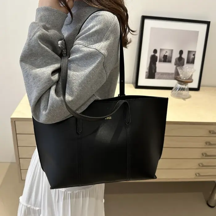 Sac pour femmes grande capacité sacs fourre-tout en cuir souple décontracté polyvalent sac à main à bandoulière unique