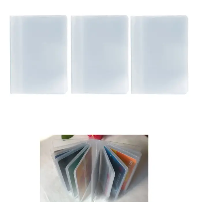 Pochette transparente en plastique PVC pour carte de visite
